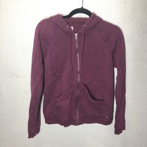 Fabletics Zip Up Maroon Hoodie